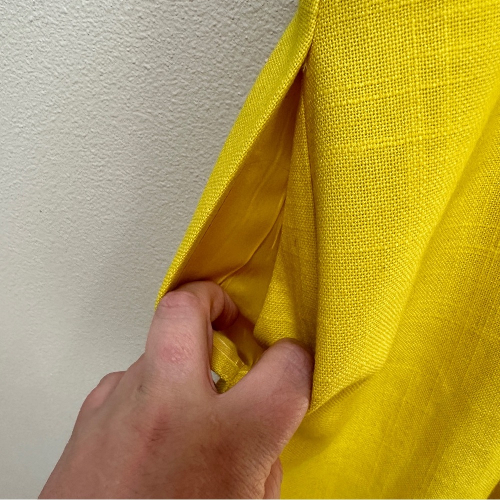 Vtg JANE JUSTIN for Don‎ Sophisticates 60’s Hostess Coat Yellow Women’s Small - Picture 5 of 5